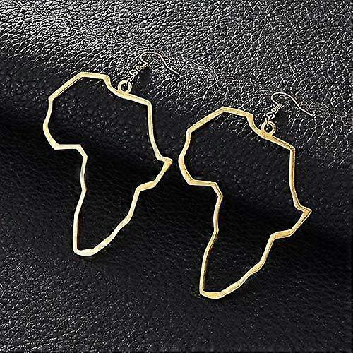 2024,Fashion Gold Africa Map Hollow Out Drop Dangle Earrings For Girls Women'S Minimalist Design Earrings