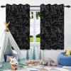 2Pcs Blackout Curtains Fresh Flowers Plants Leaf Bedroom Living Room Darkening Thermal Insulated Grommet Window Curtain Drape
