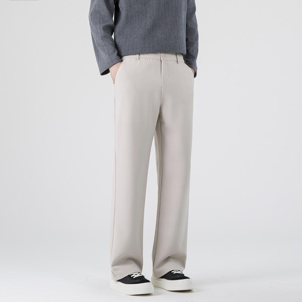 Trendy brand high-end drape suit pants men's loose straight casual versatile commuter casual suit long pants