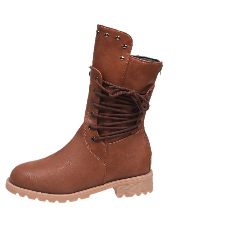 Women's Plus-Size Leopard Print High-Top Flat Ankle Boots - Comfortable Cushioned Insole, Wide Calf, Wholesale, In Stock