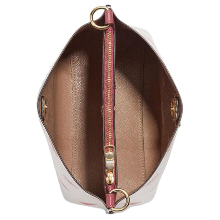 New COACH Mollie Split Cow Leather Bucket Bags Handbags Shoulder Bag Crossbody Bag Small Size Women's Chalk White CA249-IMCAH