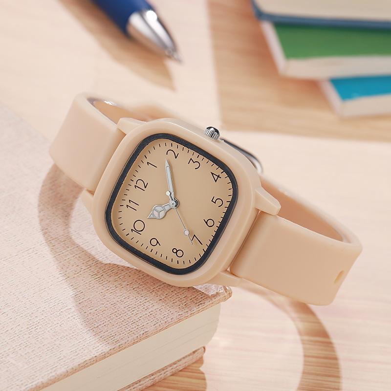 Women Quartz Watch Student Exam Watch Colorful Women's Silicone Strap Luminous Needle Wristwatches Girls Gift Clock