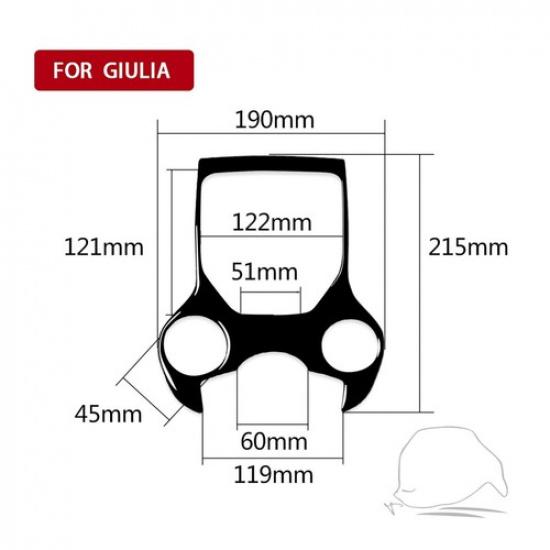 Piano Black Inner Gear Shift Box Cover Decal Trim For Alfa Romeo Giulia 2017-19