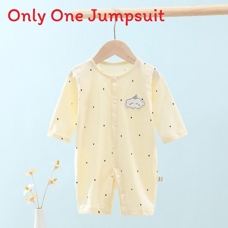 Infant Long Sleeve Onepiece Bodysuit Made Of Pure Cotton For Newborn Comfort