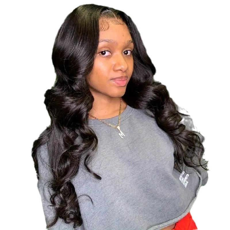 African Ladies Hot Selling Front Lace 13*4 Large Wave Wig Full Head Wig