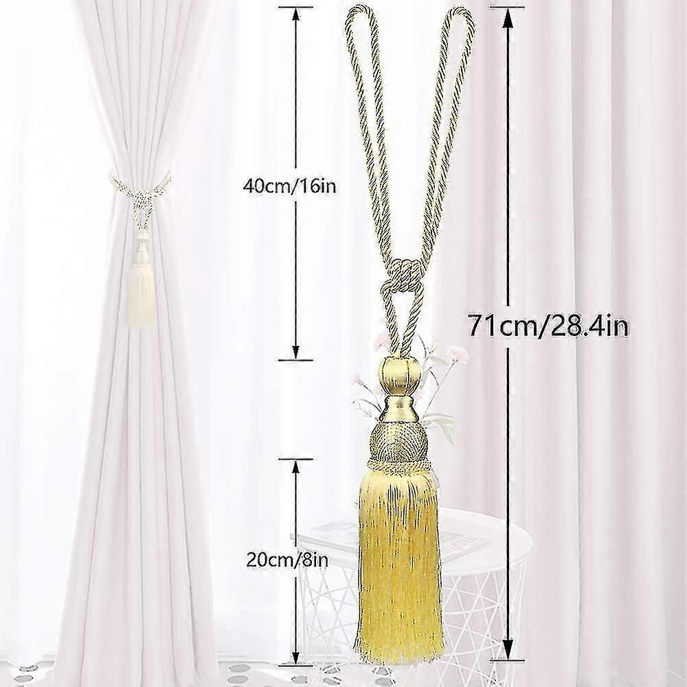 2pcs Tiebacks Curtain Tassels Curtain Tiebacks Tassels Curtain Tiebacks Tassels Gold, Tiebacks For Curtains