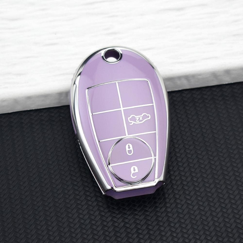 Silvery Soft TPU Car Key Case for Jeep Grand Cherokee for Dodge Ram Durango Magnum Chrysler Anti-scratch Key Bag Car Accessories