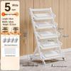 Nordic Style 5-Tier Rolling Storage Cart with 45cm Baskets