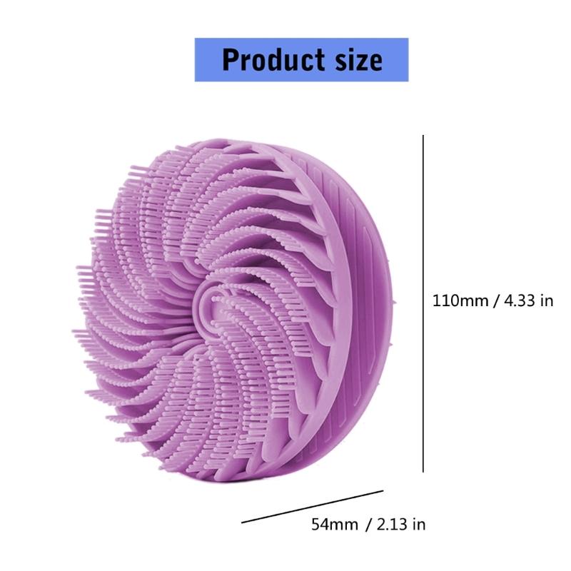 Double Sided Silicone Bath Brush For Gentle Exfoliation And Deep Cleansing With Ergonomic Handle