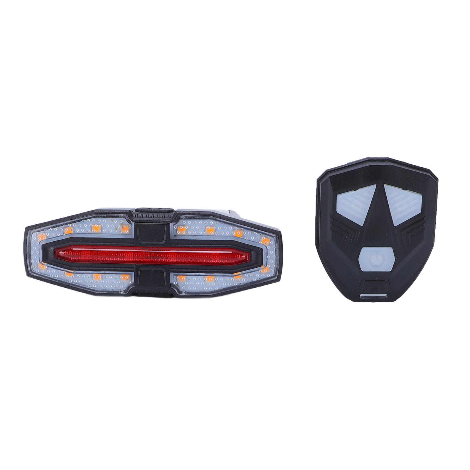 Bike Rear Light Water Roof Solar Powered Wireless Remote Control LED Safety Warning Bike Tail Light with Turn Signals