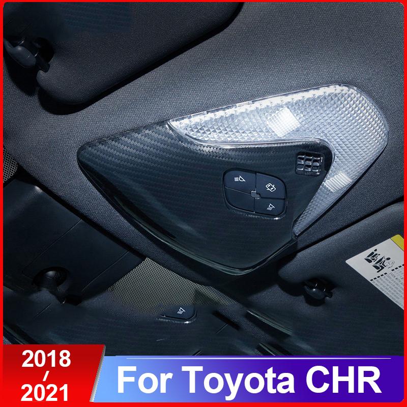 Carbon Fiber Car Front Reading Light Trim Cover for Toyota C-HR CHR 2016 2017 2018   Car Accessories Interior Car Decor