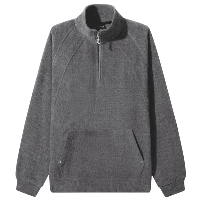 

Cabbeen Men s Striped Velvet-Feel Embroidered Long-Sleeve Sweatshirt 2XL