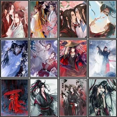 5D DIY Elmas Boyama Mo Dao Zu Shi Wei Wu Xian Anime Hobi Mozaik Nakış Çapraz Dikiş Desen Ev Dekor Hediye