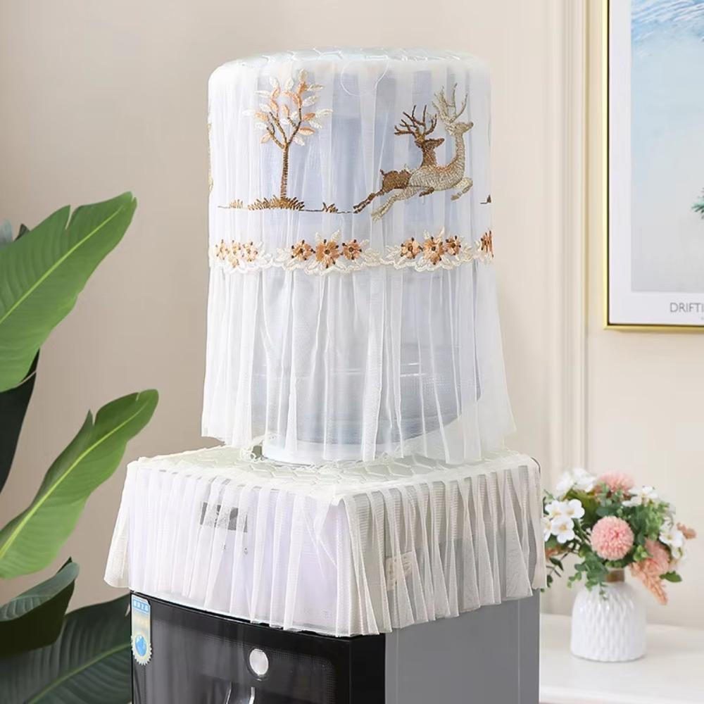 2pcs/set Korean Style Embroidered Bucket Dust Cover Fashion Water Dispenser Bucket Sleeve Office
