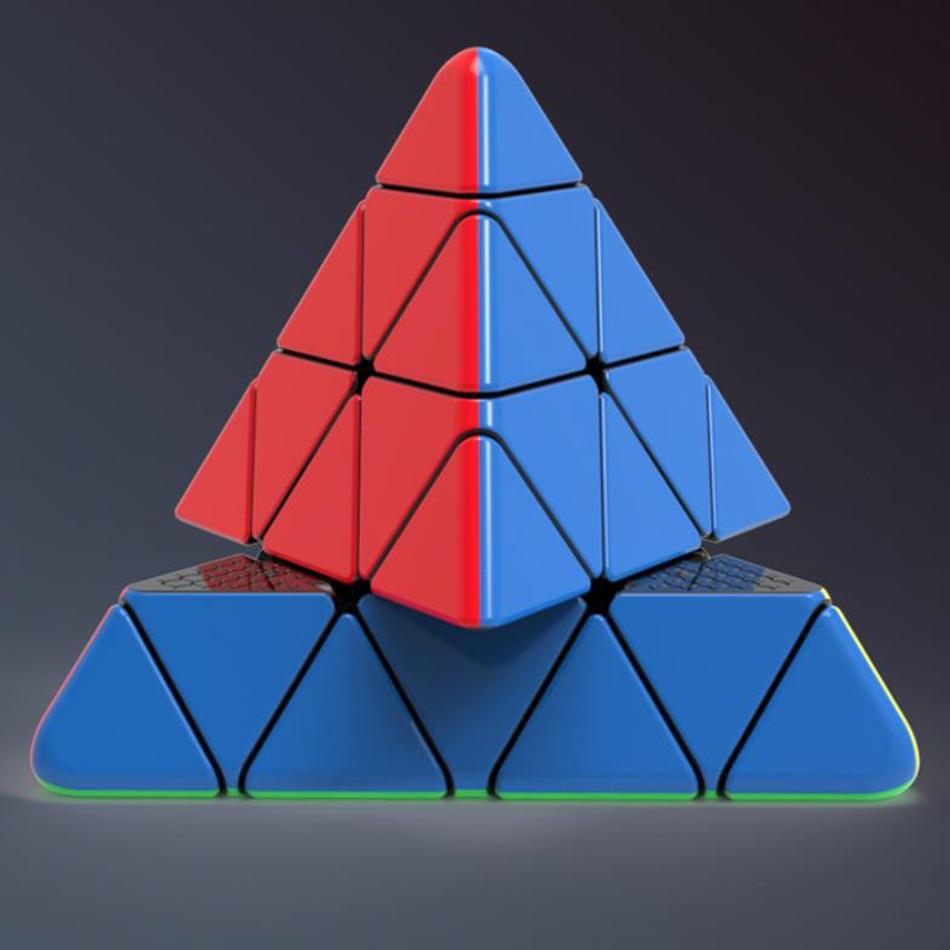 Yuxin Little Magic 4x4 Pyramide Zauberwürfel Speedcube Stickerlos Professionelle Würfel Spielzeuge Little Magic Pyramide 4x4 Cubo Magico