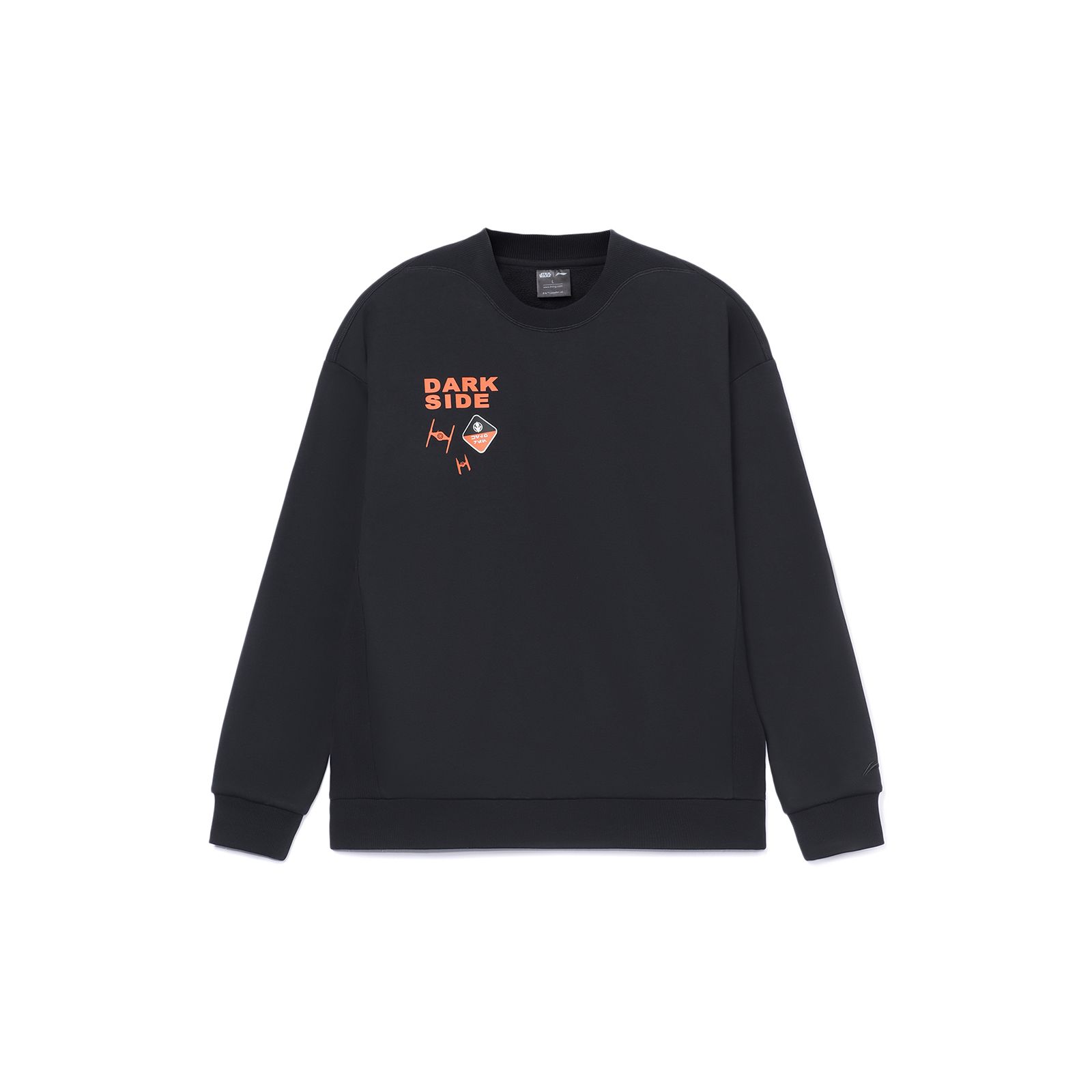 Li-Ning AWDRD57-5 Men s x Star Wars Graphic Crew Neck Sweatshirt Black S