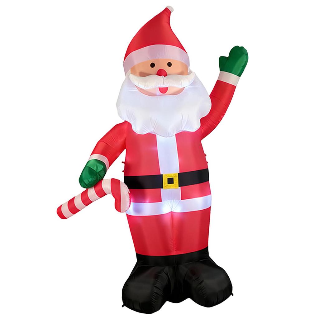 Large Blow Up Santa Claus Christmas Inflatable with LED Lights Windproof Decor for Outdoor Garden Yard Home