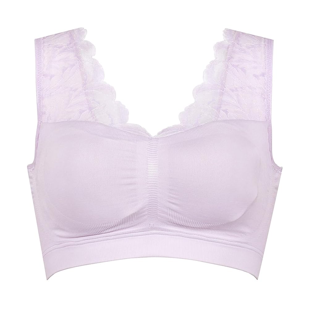 Wing Wacoal Non-Wired Bra - Prevents side spillage of the bust. [Night Up Bra Room] KB3511 PU M
