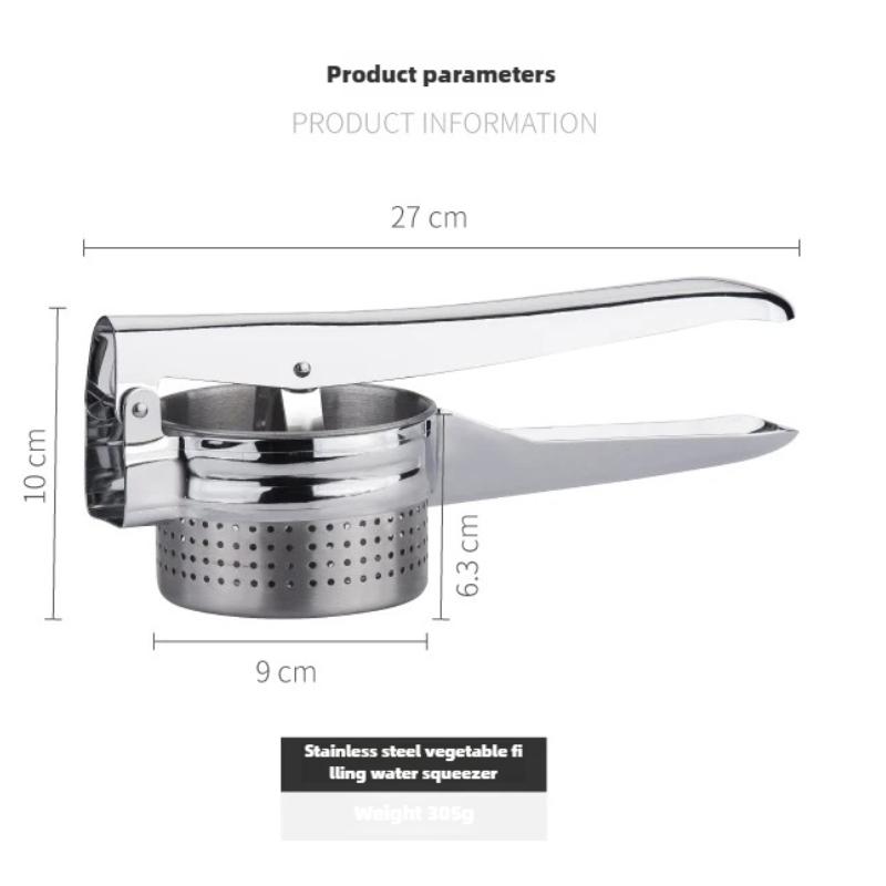 Stainless Steel Vegetable Dehydrator Manual Hand Press Cabbage Squeezer for Dumpling Filling Kitchen Cooking Tool