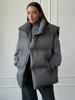 Women Autumn Winter Vests Stand Collar Loose Warm Vest Cotton-padded Coat Casual Women's Jackets Outerwears