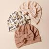3 Pcs Summer New European and American Baby Bow Hat Thin Creative Print Girl Hat Infant Baby Hat