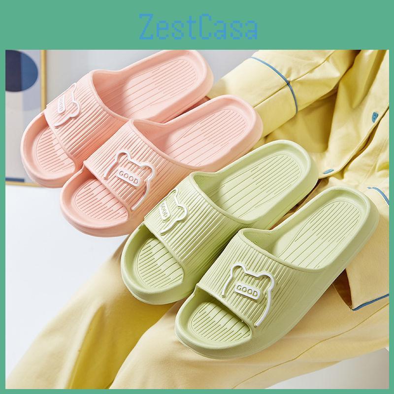 Thick Bath Slippers Women Platform Nonslip Home Bear Cartoon Flip Flops Beach Sandals Ladies Slides Indoor Outdoor