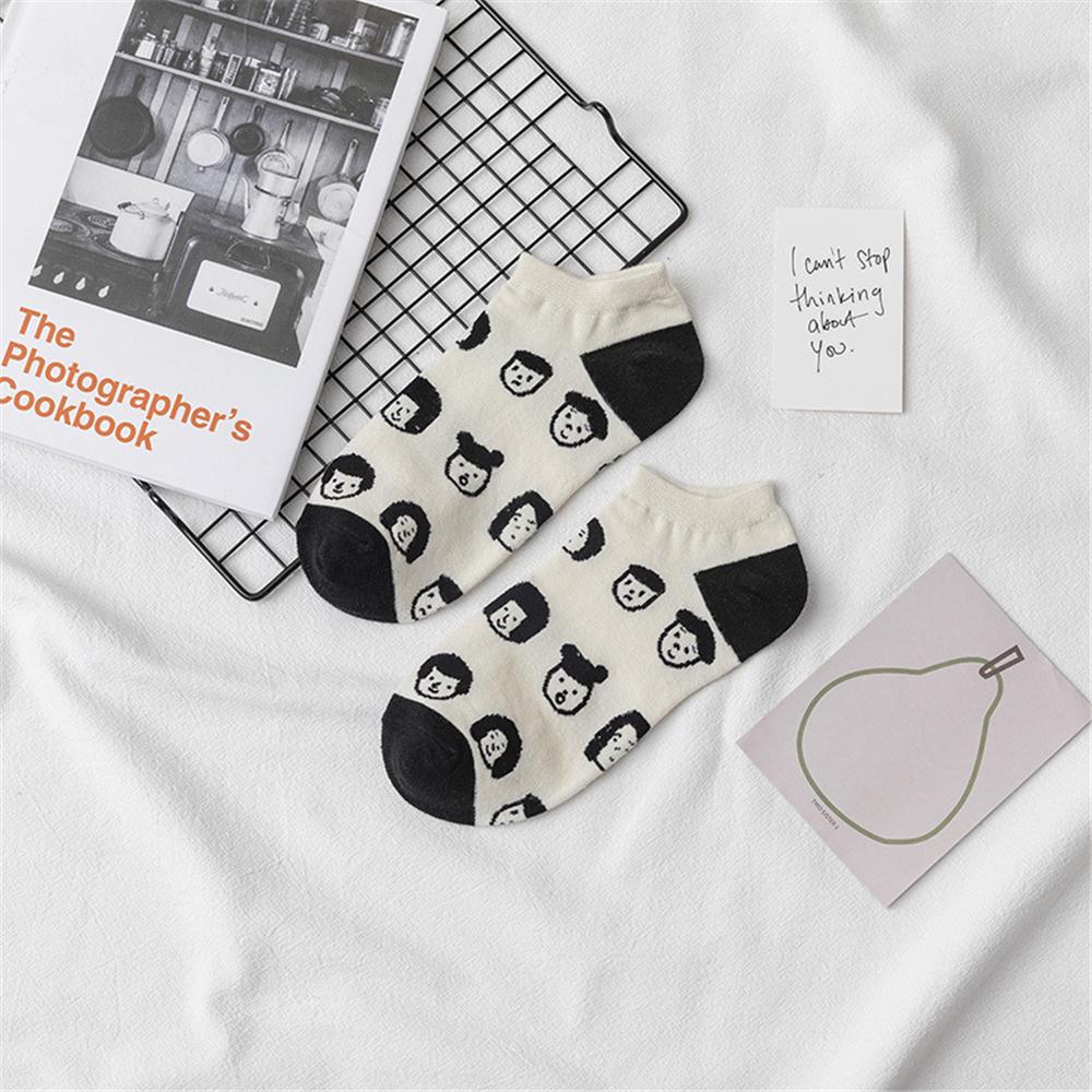 INS Lustige Cartoon Eier Socken Niedliche Mädchen Glückliche Tiere Früchte Lebensmittel Kurze Socken Omelett Erdbeere Ananas Regenbogenstreifen