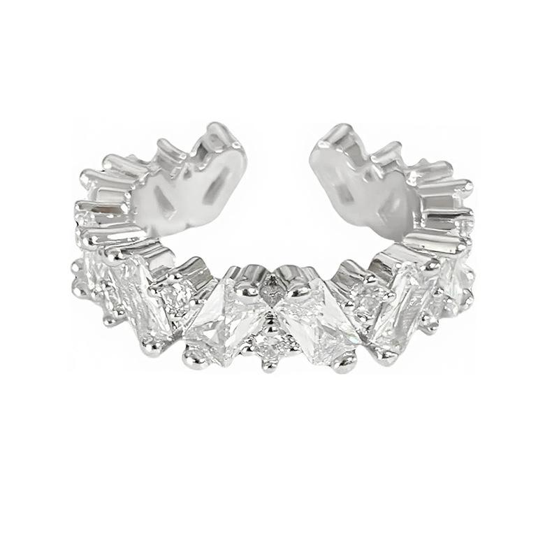 Explosive Ice Diamond Gypsy Star Full Of Diamonds Zir*****Pen Ring Niche Exquisite Light Luxury High-End Ring Woman