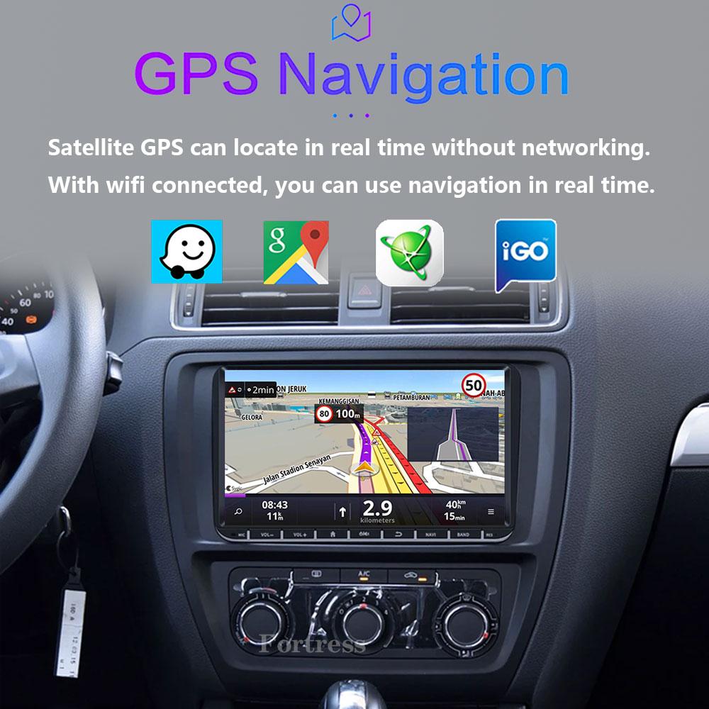 For VW Volkswagen Skoda Octavia Golf 5 6 Touran Passat B6 Polo Jetta 9 Inch Android13 Car Radio GPS 2Din Multimedia Player Wifi