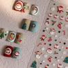 3D Christmas Nail Stickers: Santa, Reindeer, Snowman & Snowflakes Decorations