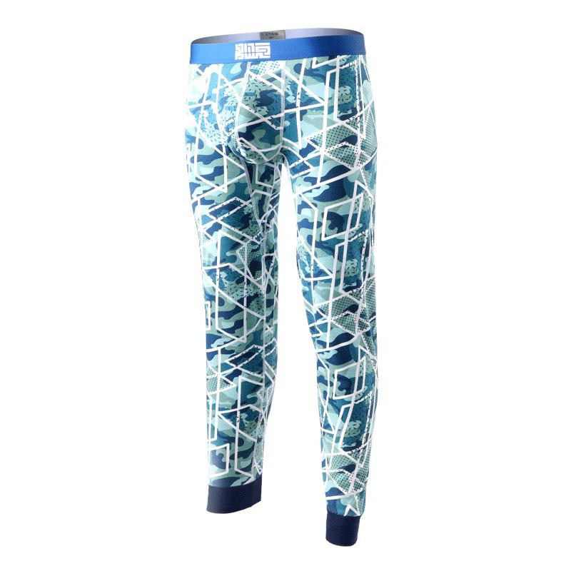 

Men s Autumn Lightweight Cotton Trousers - Skin-Friendly, Comfortable, Breathable, Youth Close-Fit Leggings with U-Shaped Pouch XXL светло-синий