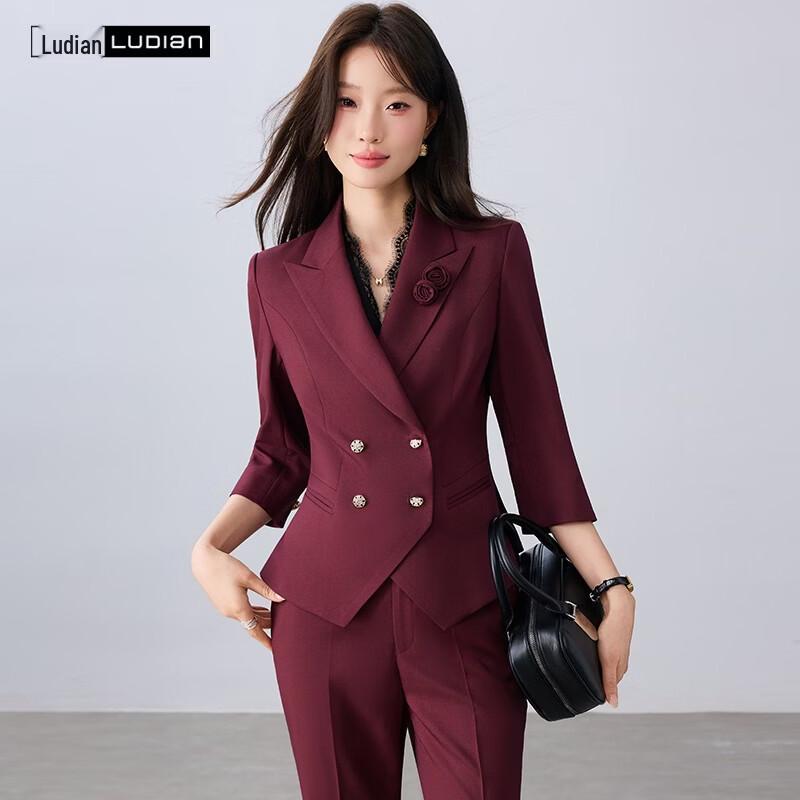 

Women s Seven-Sleeve Business Blazer & Pant Set 2XL