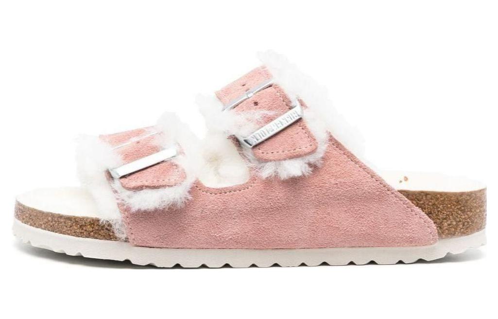 Birkenstock shearling double buckle slides Women`s