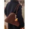 Retro Suede Portable Commuter Bag Women's 2025 New Fashion Underarm Bag Simple Large Capacity Shoulder Bag