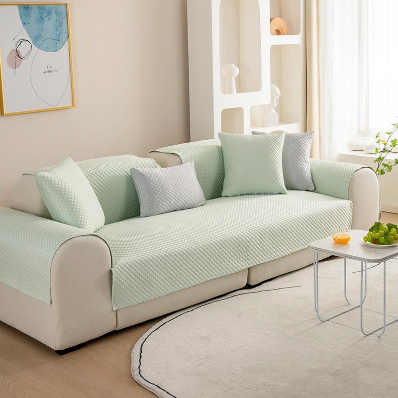 Summer Technology Fabric Cool Sofa Cover Light Color Non-Slip Modern Minimalist Sofa Back Towel Full Cover Dustproof Non-Fading