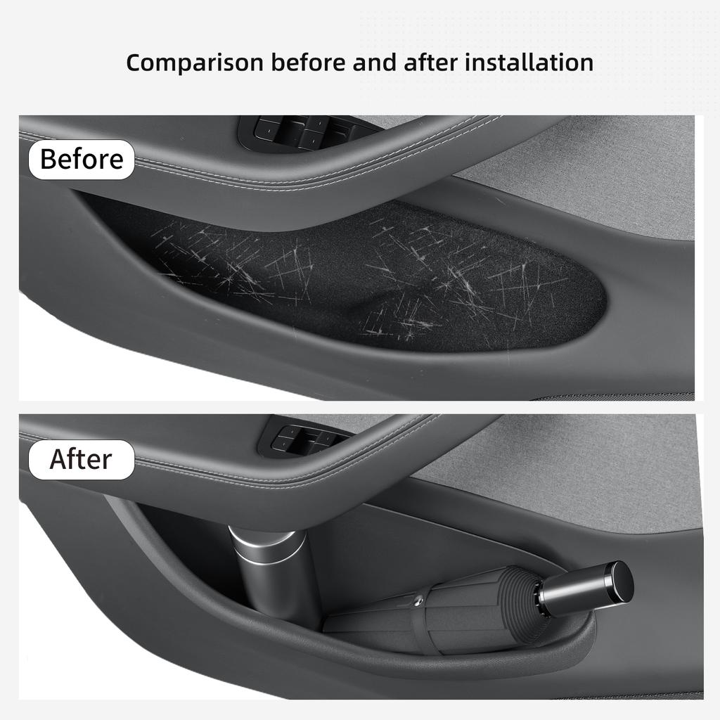 For Tesla Model Y Juniper/Launch 2025 Car Side Door Handle Storage Box Gate Slot Anti Dirty Storage Tidying Tray Accessories