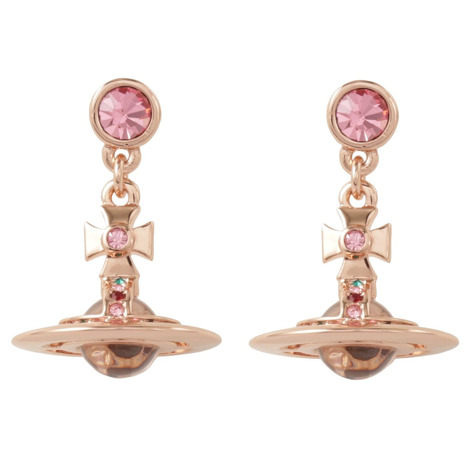 

Vivienne Westwood 3D Petite Orb Сережки-краплі з кристалами, рожеве золото 62020032-G002 [Товар]