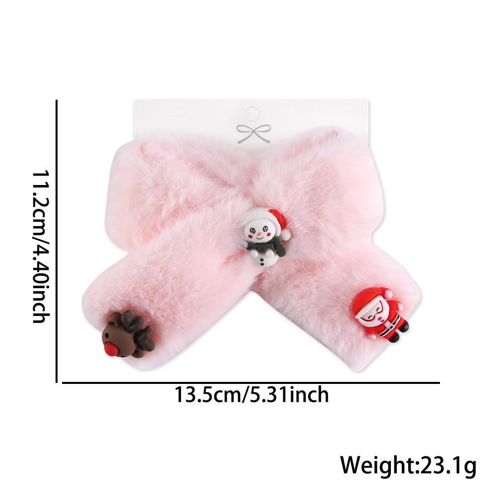 

Adorable Plush Christmas Hair Clips For Kids With Cartoon Bow And Doll Design In Pink And Green Doll Pink Bow