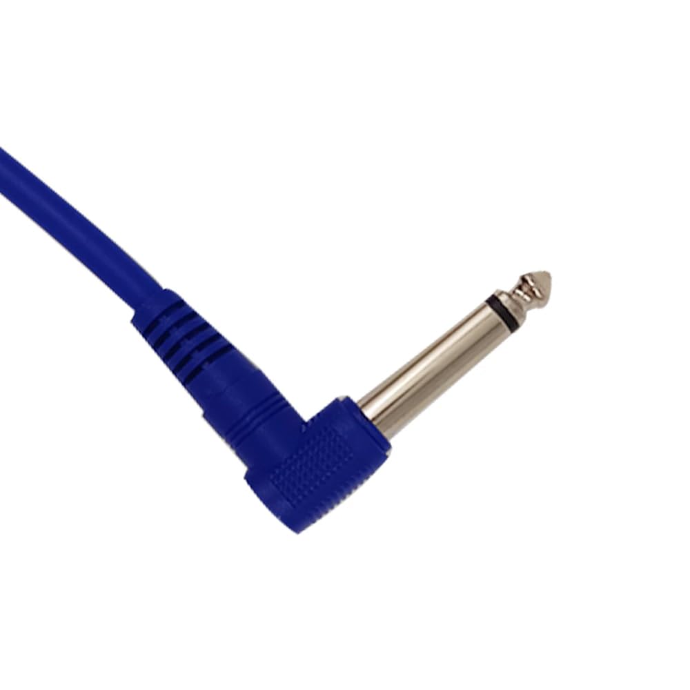 Audiophiles Effektkabel Patchkabel 10cm Rauschunterdrückung Geschirmt Set mit 6 6,35mm L-förmig Ca.. (17 cm)