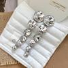 Rhinestone Tassel Stud Earrings - Vintage Court Style Fashion Jewelry for Women
