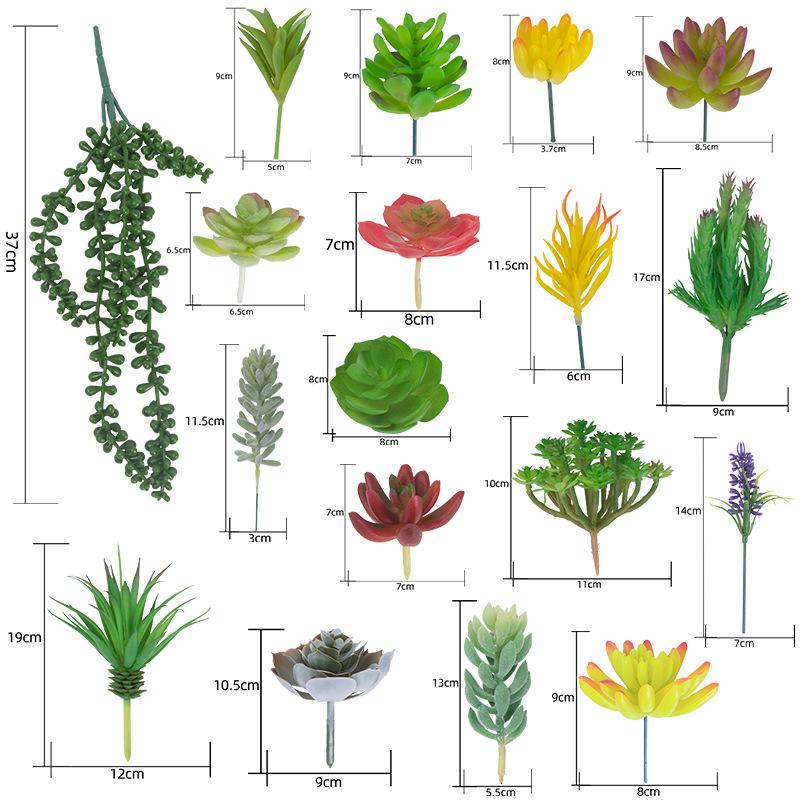 Set0873 Simulation Succulent Plant Set Mixed With Home Bonsai Shopping Mall Decoration Shooting Props