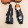 Men's British Formal Leather Loafers - Casual Slip-on Shoes