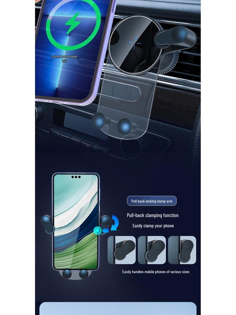 15W bezdrátová nabíječka a držák do auta na telefon