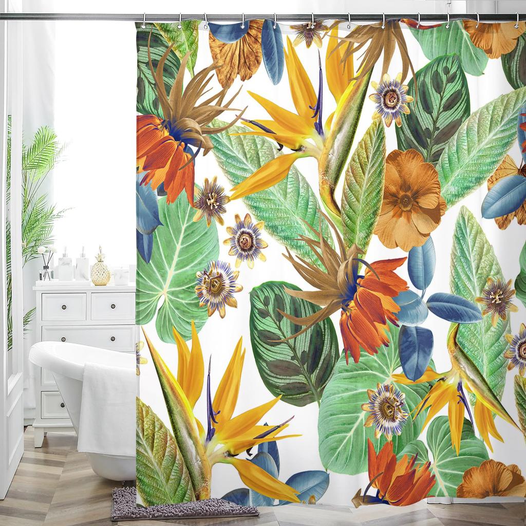 Bohemian Badezimmer Vorhänge Bunter Bohemian Blumendruck Hübsch Hell Polyester Duschvorhang