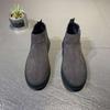 Winter Men's Boots High Top Platform Sneakers Designer Black Suede Short Boots Outdoor Slip on Casual Shoes Ankle Boots for Men