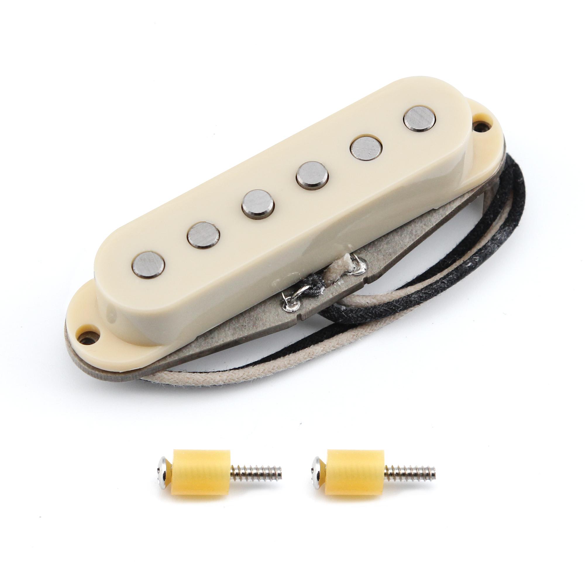 

FLEOR 1pcs Electric Guitar Pickup Single Coil Alnico 5 Vintage Staggered ST SSS Fiber Bobbin Guitar Parts 52mm