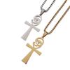 Retro Style Stainless Steel Horus Eye Pendant Necklace Mens Religious Jewelry