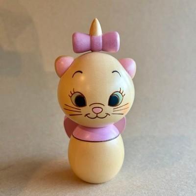 Disney Marie Aristocats Usaburo Kokeshi Wooden Doll Japan