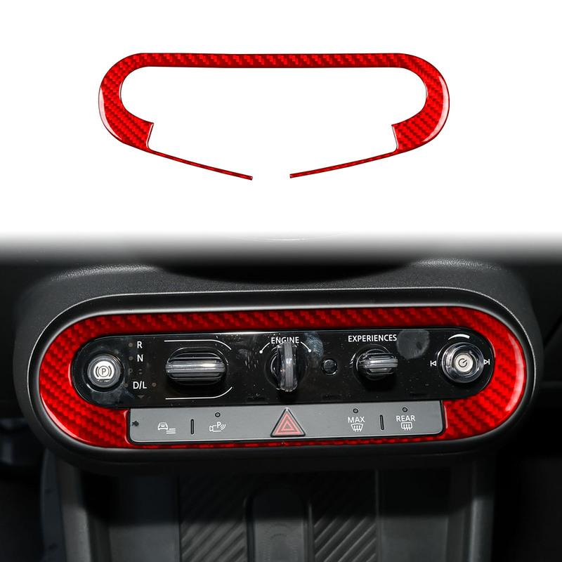 For BMW Mini J01/J05/U25/F66/F67 2024 2025 Carbon Fiber Car Interior Sticker Accessories Central Control Button Frame Decorate