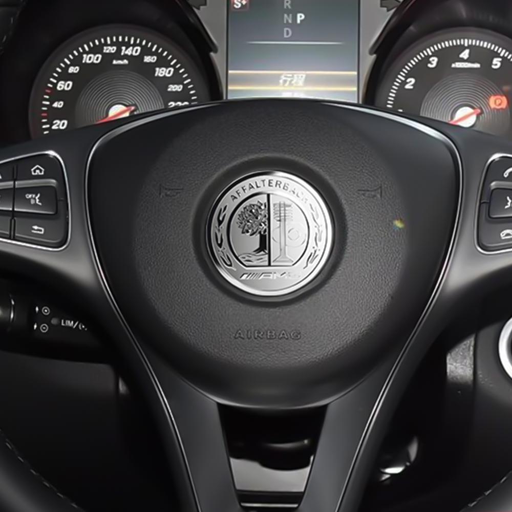 18/29/37/48/52/57mm 3D Affalterbach AMG Emblem Sticker Car Start Button Cover Decoration Steering Wheel Decal For Mercedes Benz